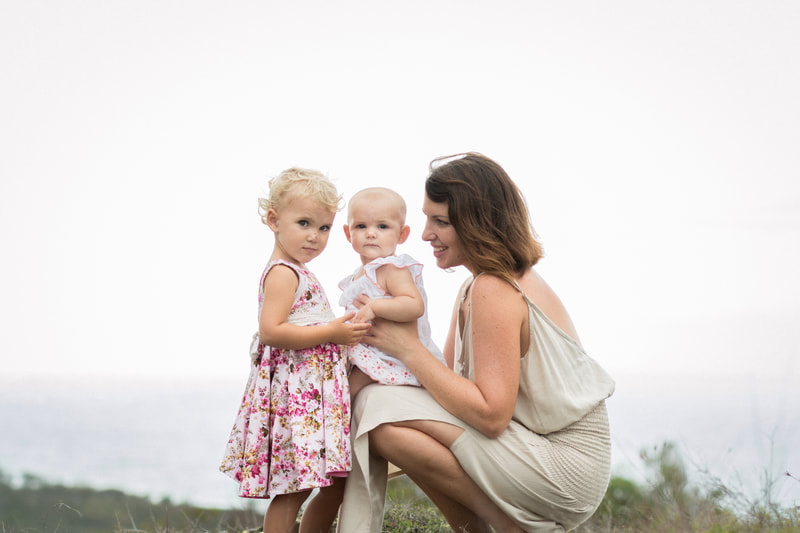 mother with her two children